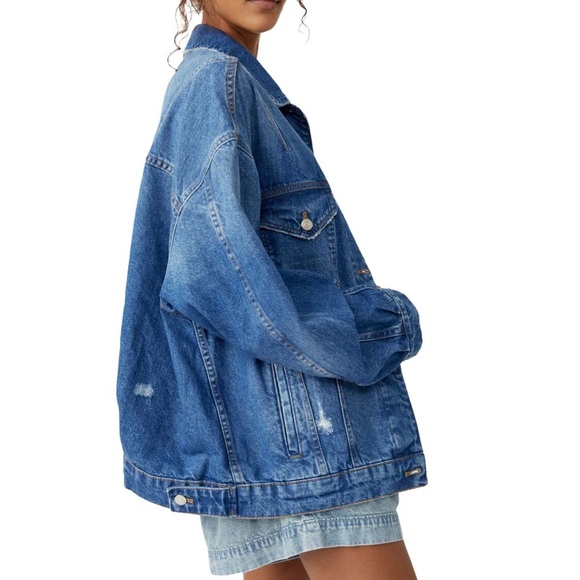 Free People All In Denim Jacket, NWOT, XS - Picture 3 of 10